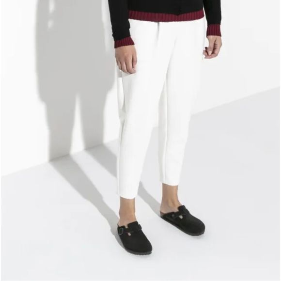 Birkenstock Boston Soft Footbed Clogs Gray suede Slide shoes Size 44 - Picture 1 of 12